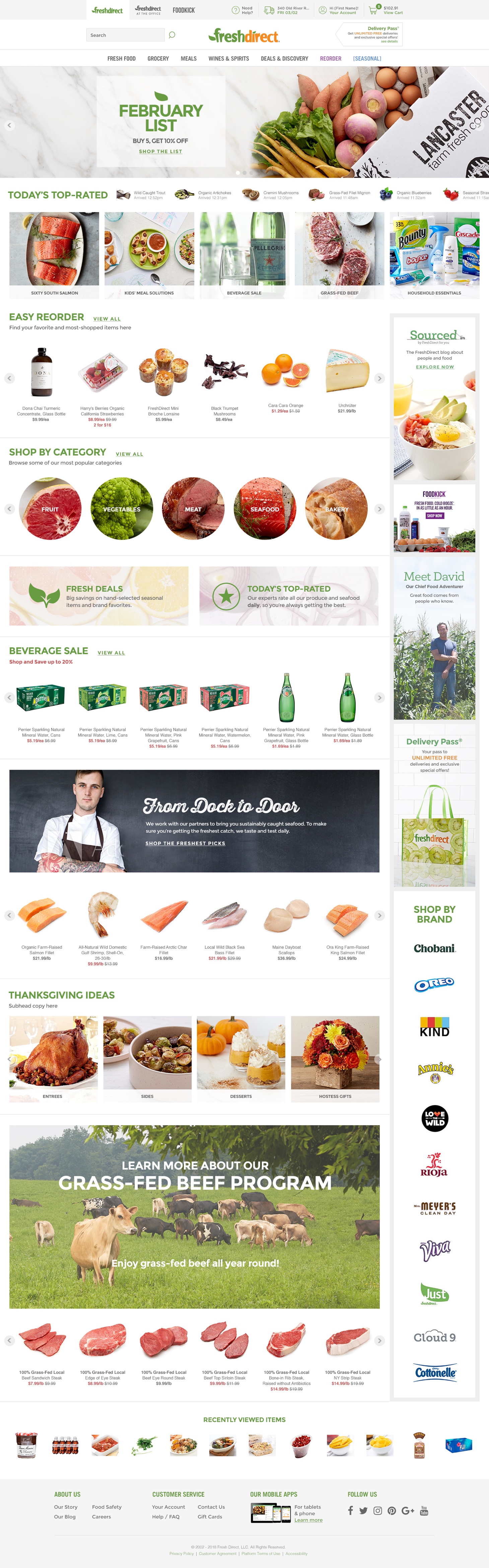 FreshDirect Homepage