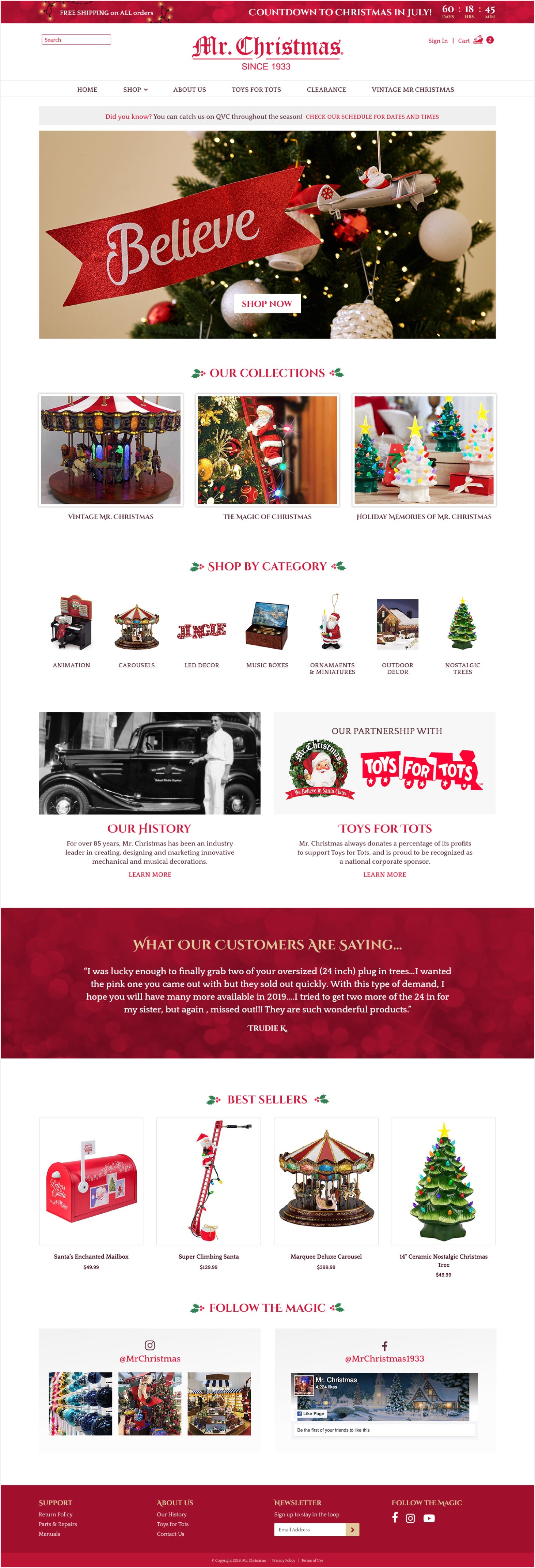 Mr. Christmas Homepage